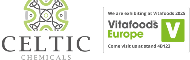 Celtic Chemicals Ltd logo - We are exhibiting at Vitafoods 2025, come visit us at stand 4B123